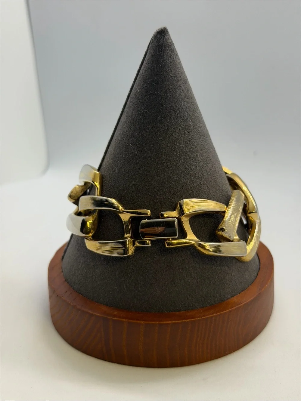 Napier Gold and Black Chunky Link Bracelet